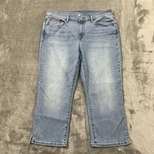 Levis Jeans Womens 12 Blue Capri Stretch Light Wash Denim Pockets Logo‎ Casual